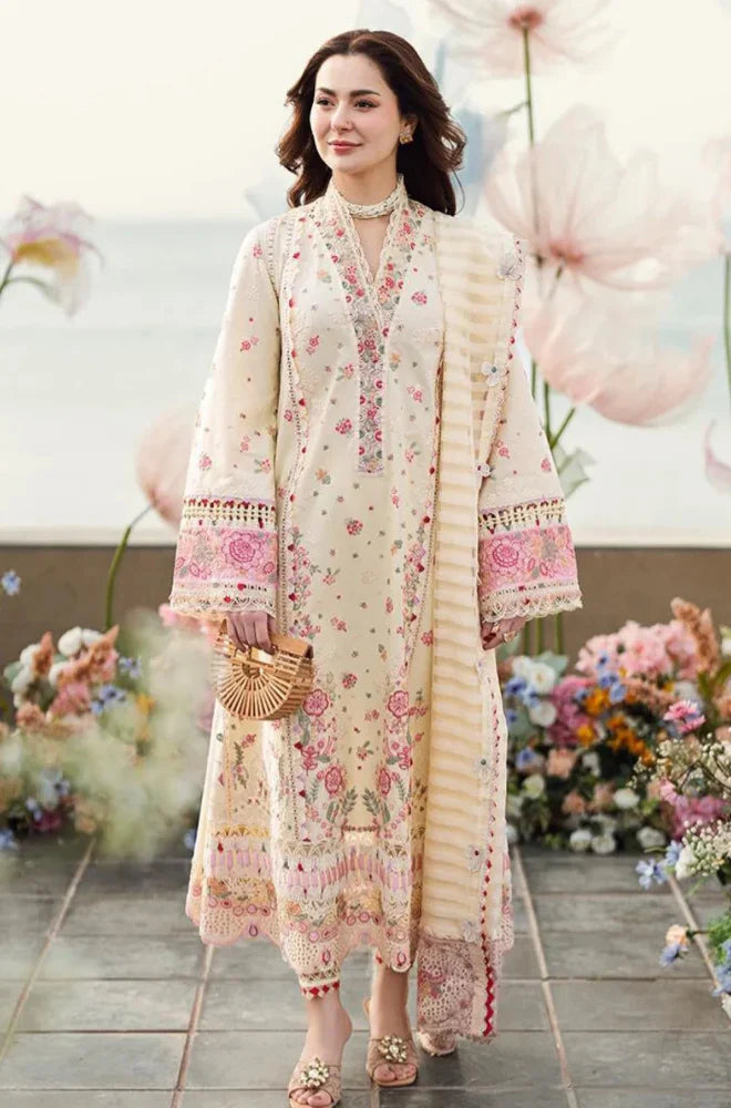 RP1101-Qalamkar - Summer 3PC Lawn Embroidered Suit