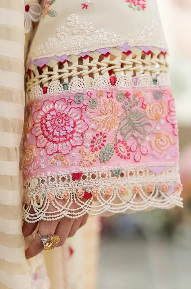 RP1101-Qalamkar - Summer 3PC Lawn Embroidered Suit