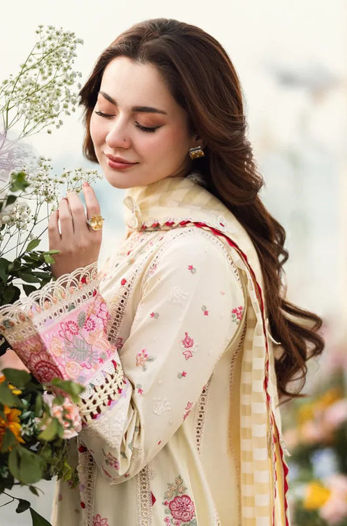 RP1101-Qalamkar - Summer 3PC Lawn Embroidered Suit