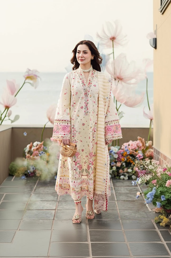 RP1101-Qalamkar - Summer 3PC Lawn Embroidered Suit