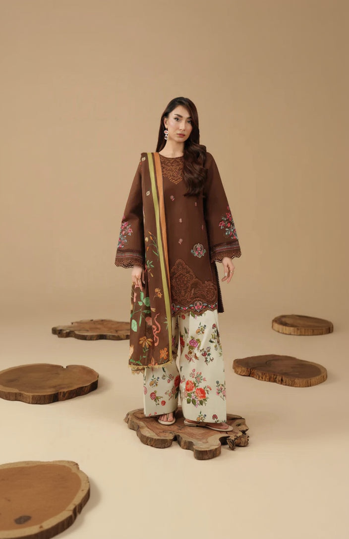 Rp1211 RajBari - Summer-3PC Lawn Embroidered Suit