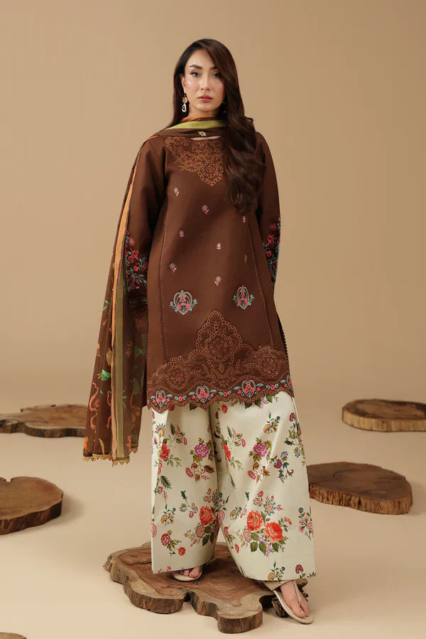 Rp1211 RajBari - Summer-3PC Lawn Embroidered Suit