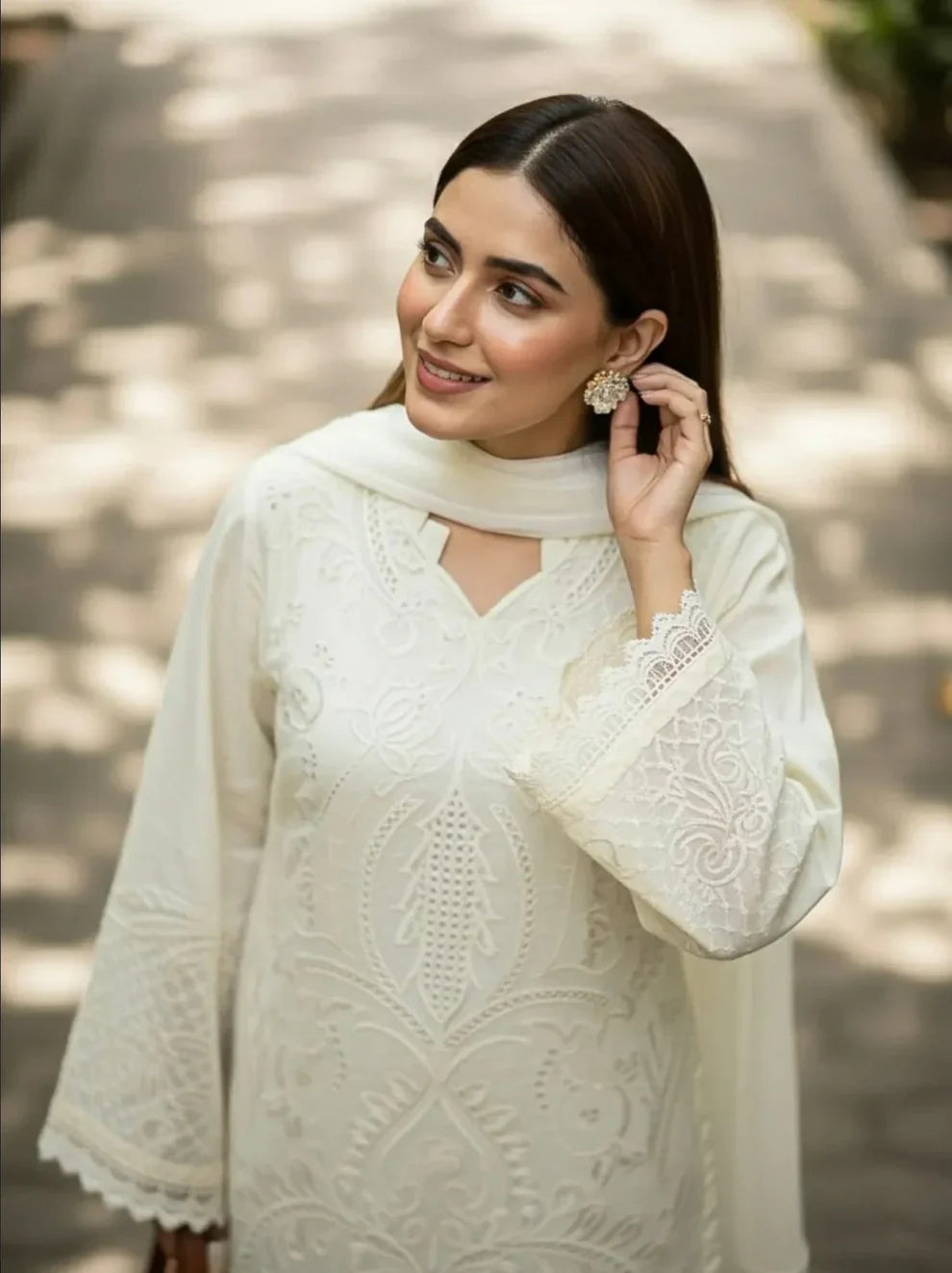 RP1127-SHANZY - Summer 3PC Lawn Chikankri Embroidered Suit