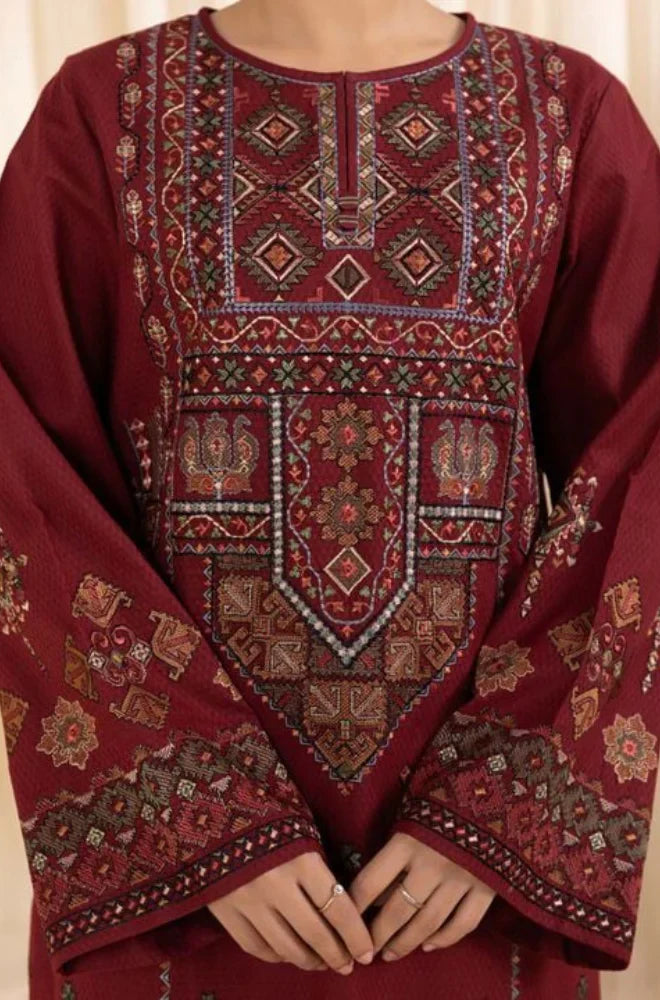 Rp3363 -Sapphire - Winter 3PC Dhanak Embroidered Suit