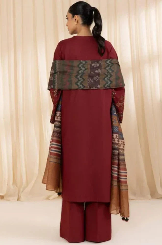 Rp3363 -Sapphire - Winter 3PC Dhanak Embroidered Suit