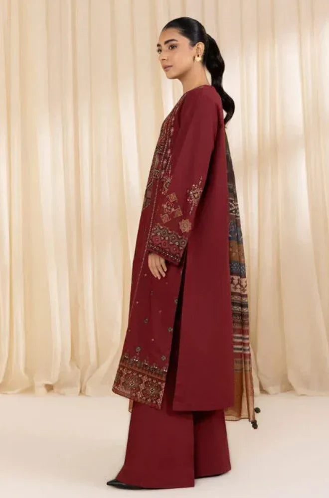 Rp3363 -Sapphire - Winter 3PC Dhanak Embroidered Suit