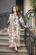 RP3389-Sapphire - Winter 3PC Karandi Digital Print Dress