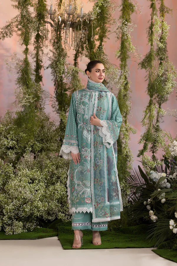 Rp1113- Sobia Nazir - Summer 3PC Lawn ChickenKari Embroidered Suit