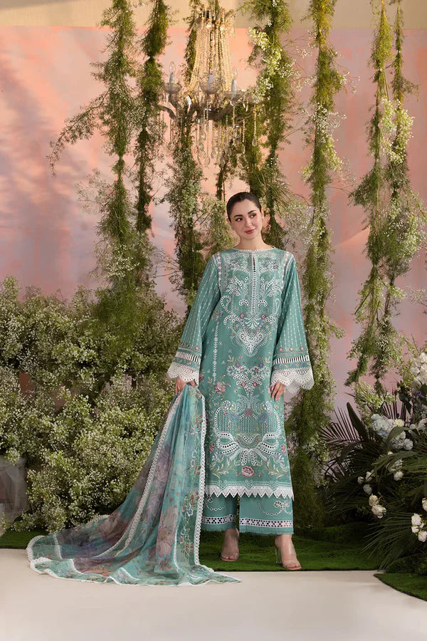 Rp1113- Sobia Nazir - Summer 3PC Lawn ChickenKari Embroidered Suit