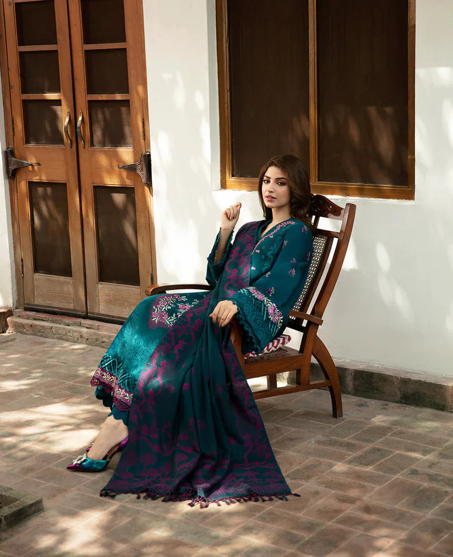 Rp3345- Sobia Nazir - Winter 3PC Dhanak Embroidered Suit