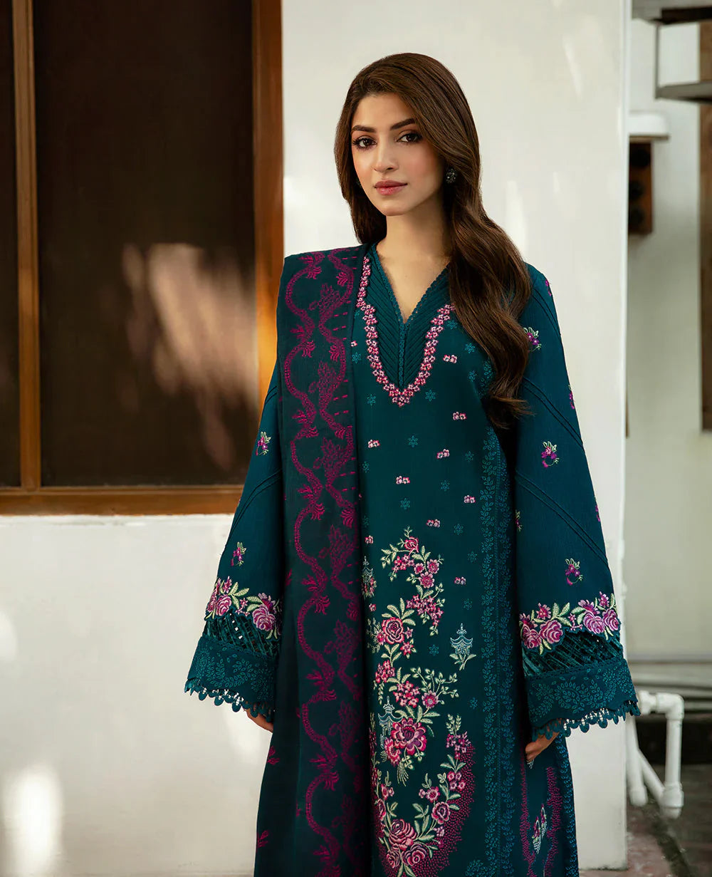 Rp3345- Sobia Nazir - Winter 3PC Dhanak Embroidered Suit
