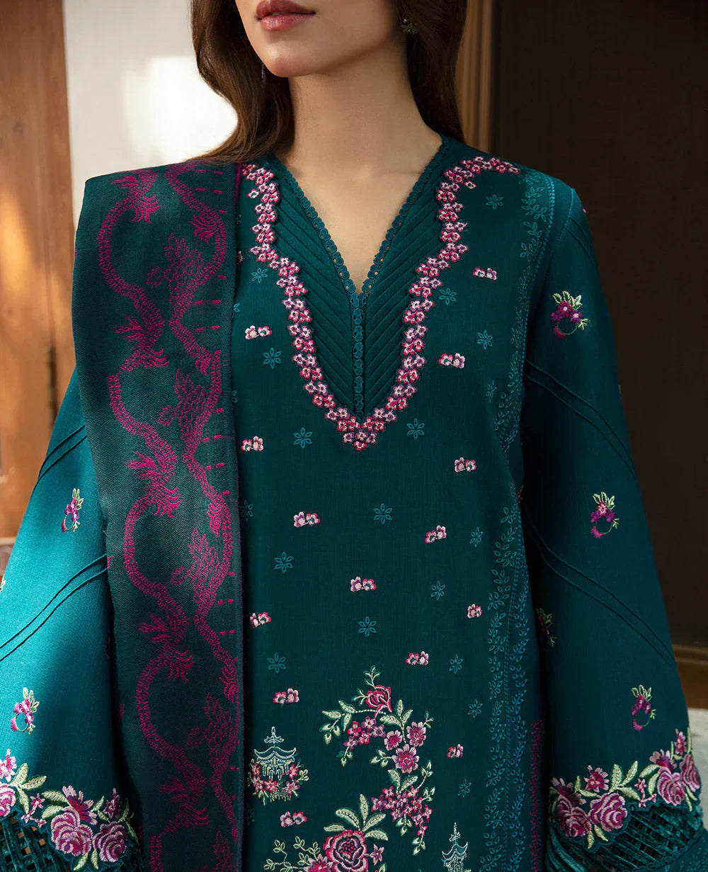 Rp3345- Sobia Nazir - Winter 3PC Dhanak Embroidered Suit