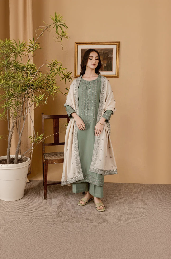 Rp3362 - Sobia Nazir - Winter 3PC Dhanak Embroidered Suit