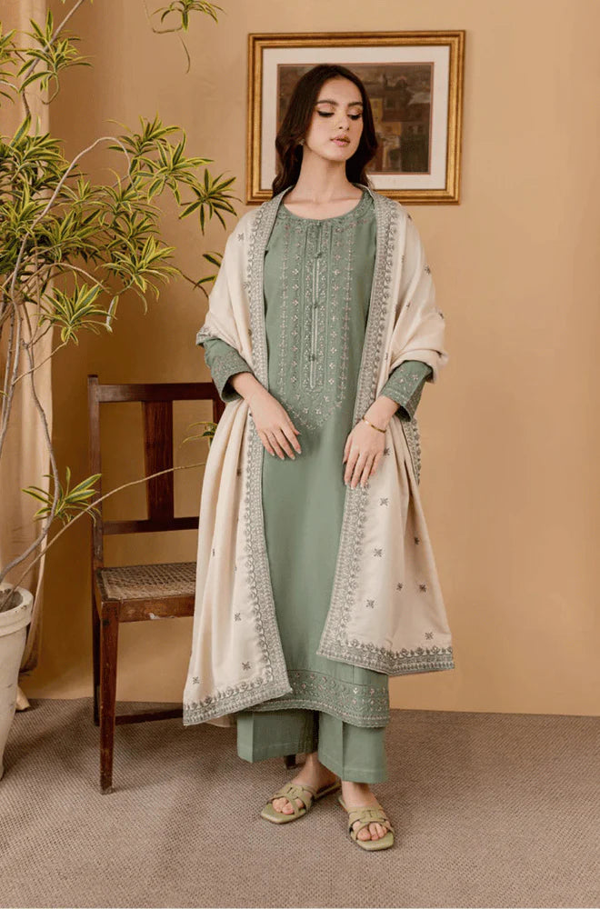 Rp3362 - Sobia Nazir - Winter 3PC Dhanak Embroidered Suit