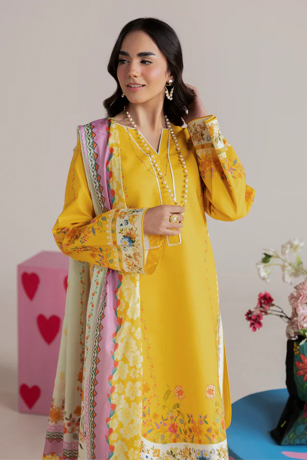 RP1195Summer - 3PC Lawn Digital Print Dress