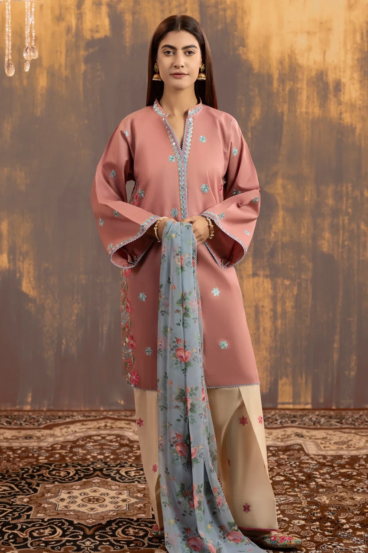 Rp1192Summer-3PC Lawn Embroidered Suit