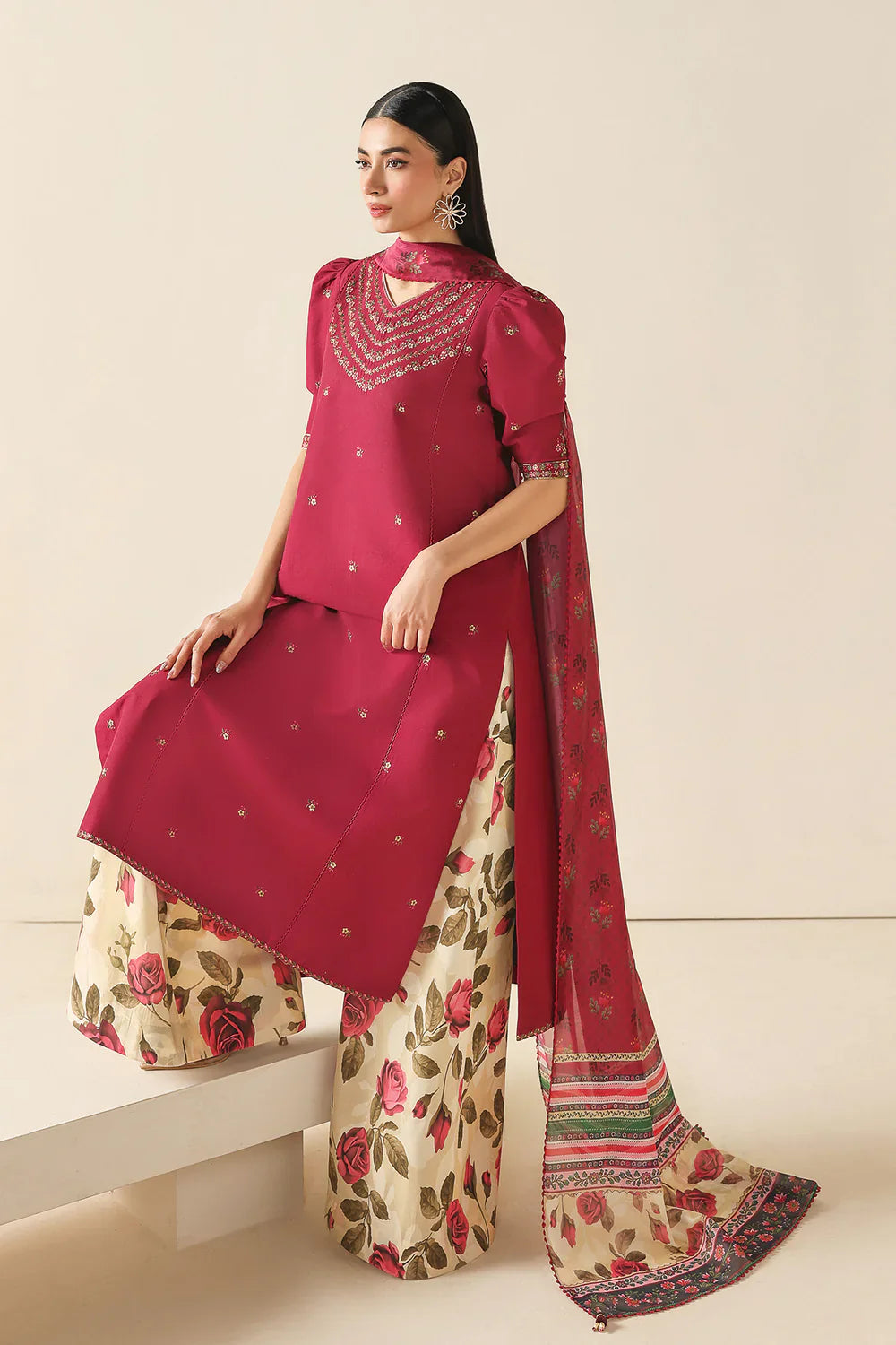 Rp1194Summer - 3PC Lawn Embroidered Suit