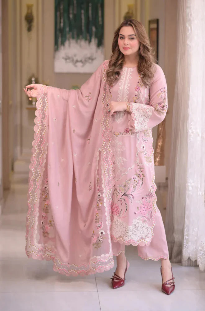 RP1172Summer 3PC Lawn Chikenkari Embroidered Shirt