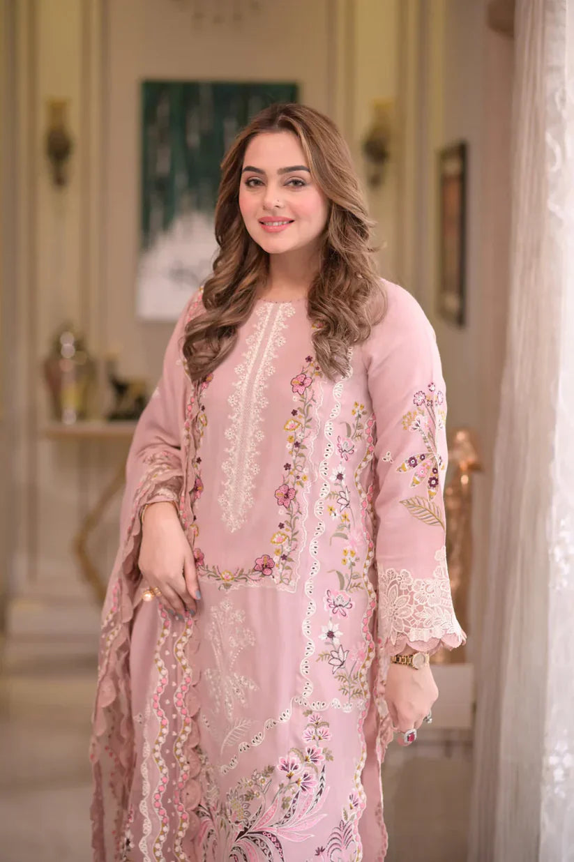 RP1172Summer 3PC Lawn Chikenkari Embroidered Shirt