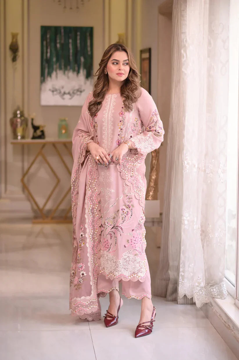 RP1172Summer 3PC Lawn Chikenkari Embroidered Shirt