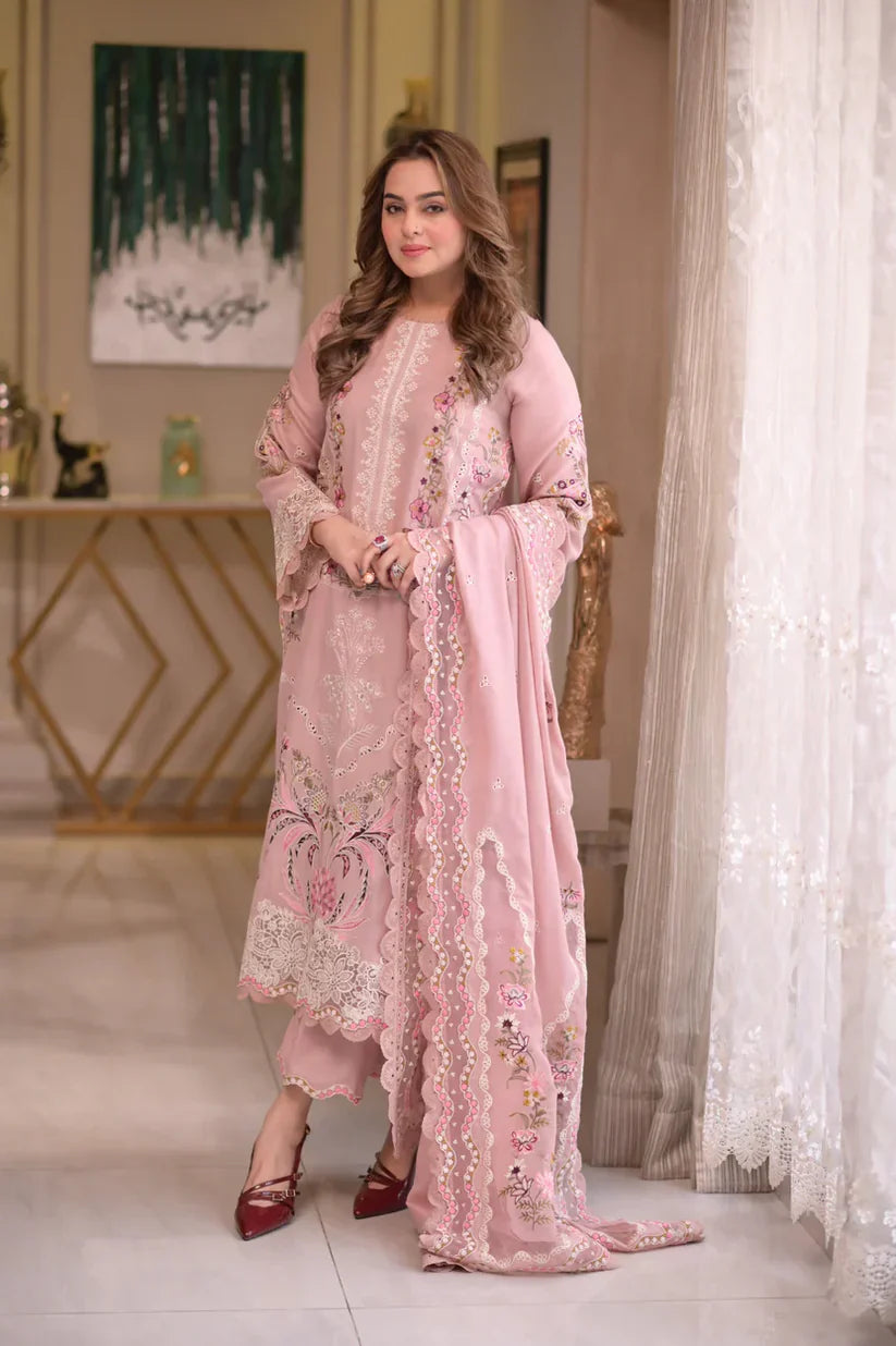 RP1172Summer 3PC Lawn Chikenkari Embroidered Shirt