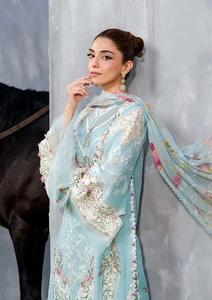 RP1199Summer 3PC Lawn Chikenkari Embroidered Shirt