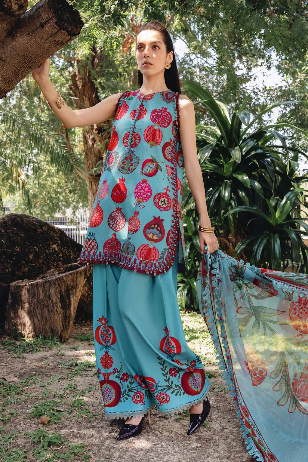 RP1163Summer 3PC Lawn Digital Print Dress