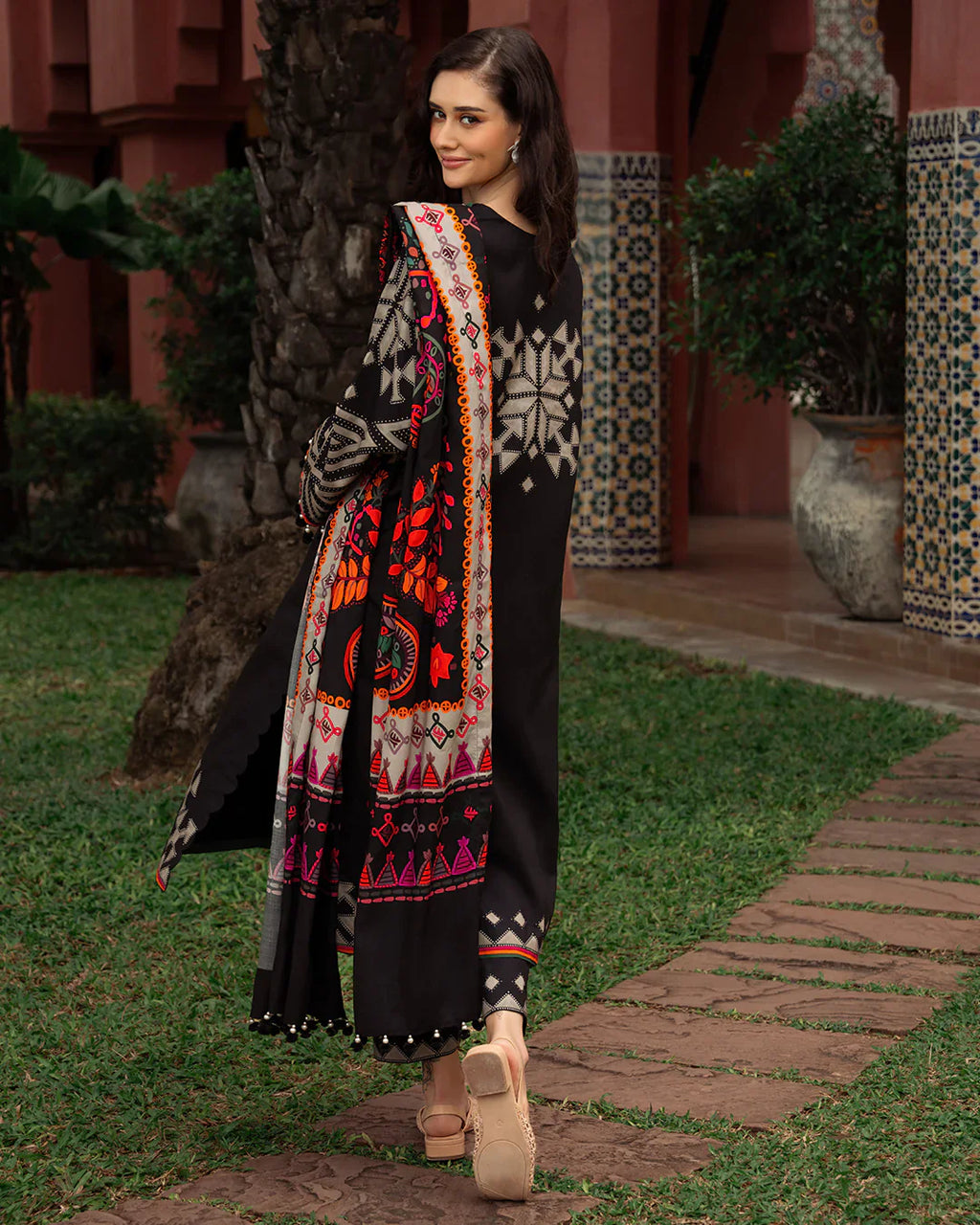RP1165Summer 3PC Lawn Digital Print Dress