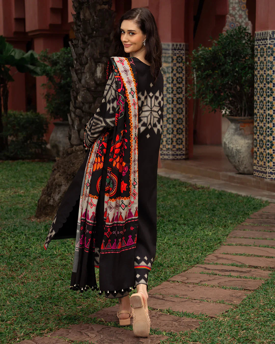 RP1165Summer 3PC Lawn Digital Print Dress