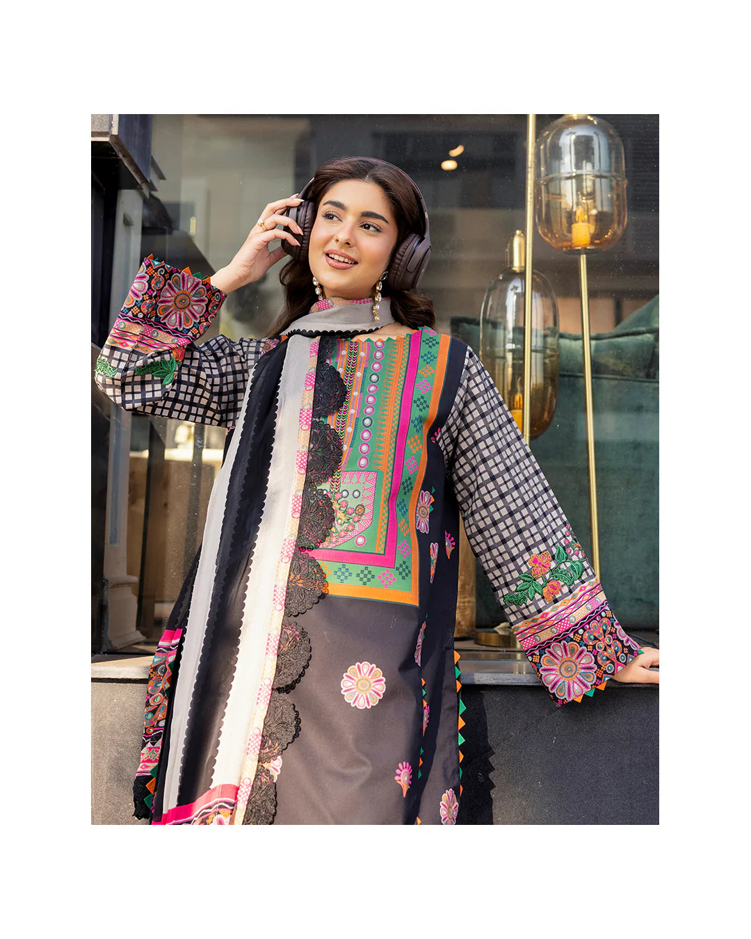 RP1166Summer 3PC Lawn Digital Print Dress