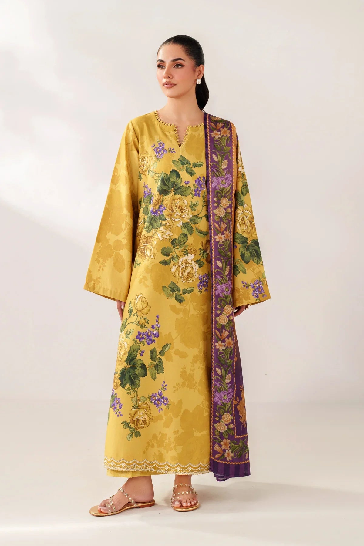 RP1190Summer 3PC Lawn Digital Print Dress