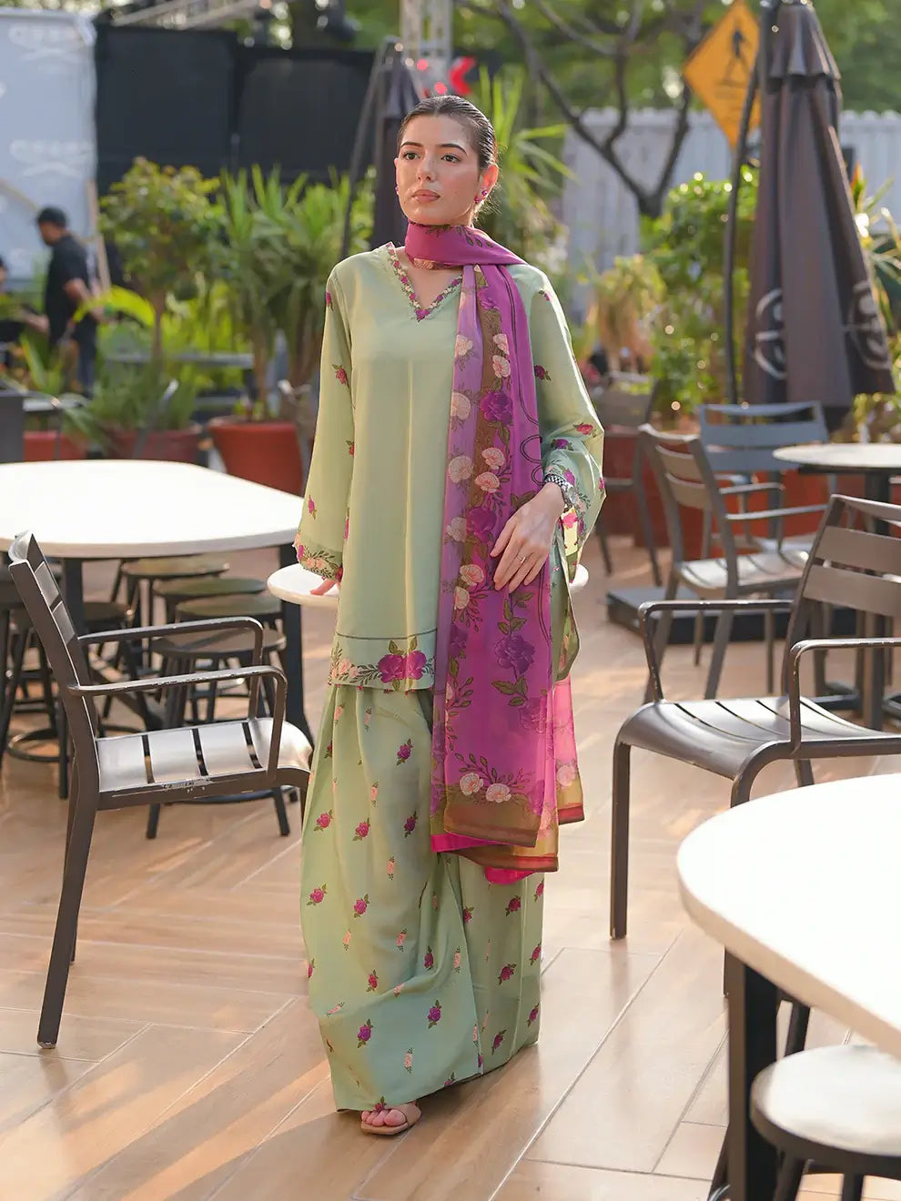 RP1197Summer 3PC Lawn Digital Print Dress