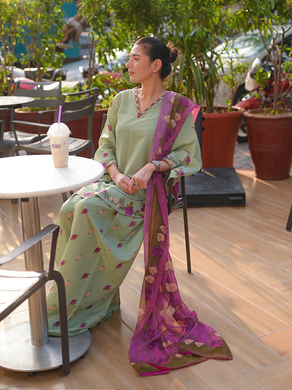 RP1197Summer 3PC Lawn Digital Print Dress