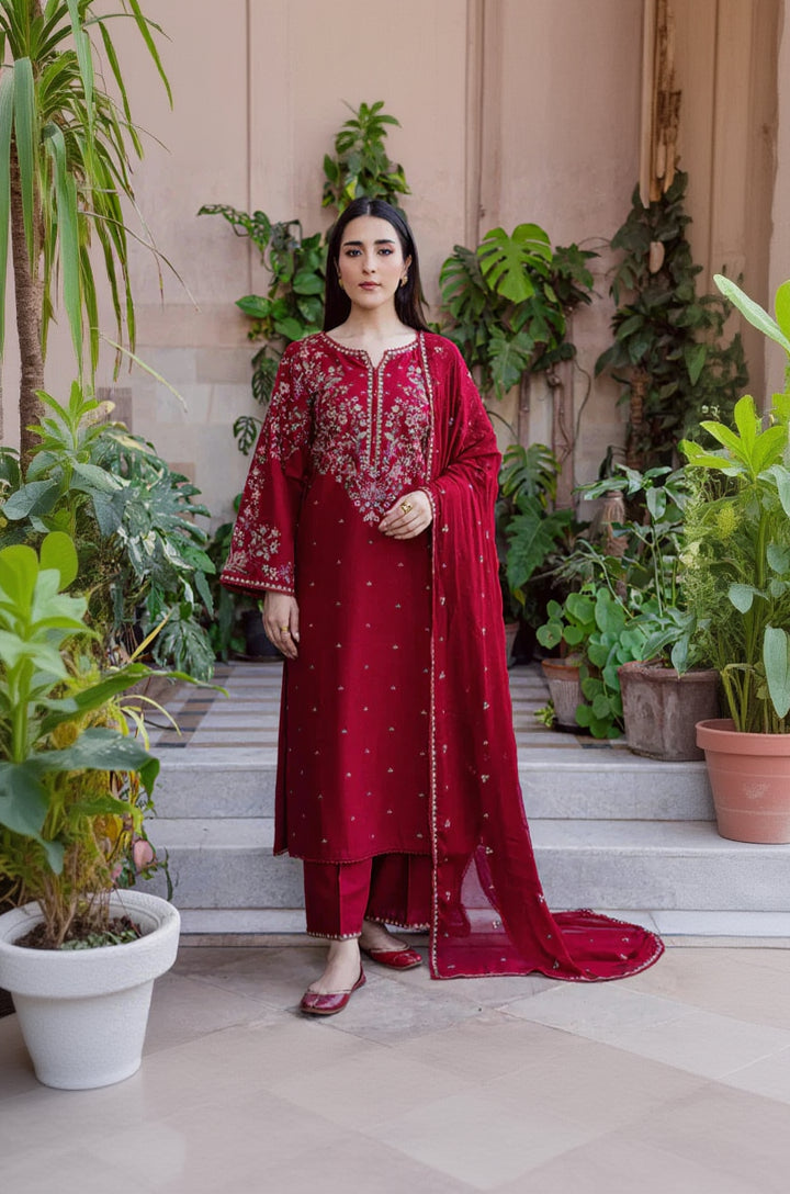 RP1202Summer 3PC Lawn Embroidered Suit