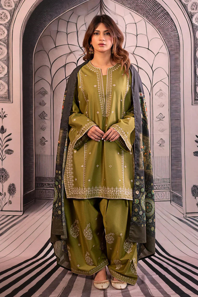 Rp3344 - Urge - Winter 3PC Dhanak Embroidered Suit