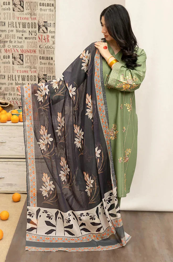 Rp3350- Urge - Winter 3PC Dhanak Embroidered Suit