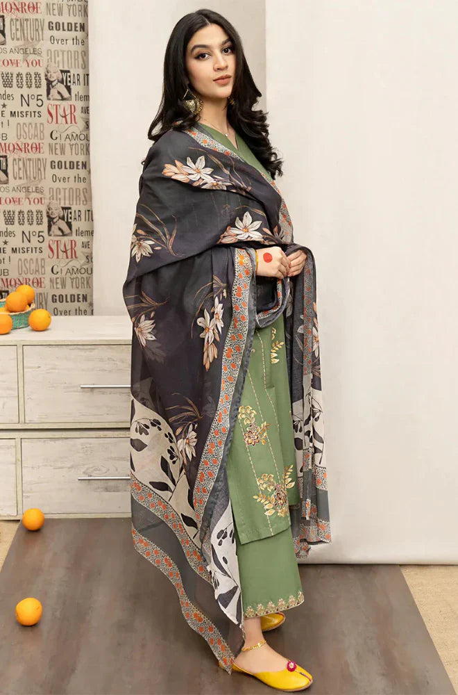 Rp3350- Urge - Winter 3PC Dhanak Embroidered Suit