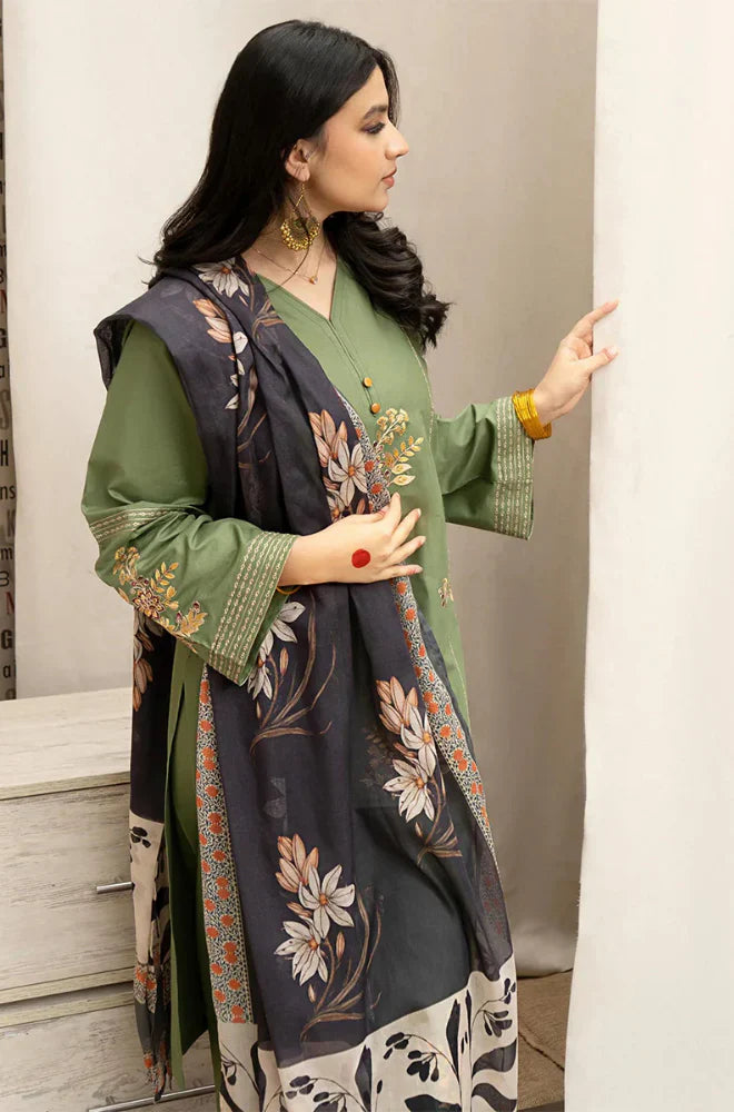 Rp3350- Urge - Winter 3PC Dhanak Embroidered Suit