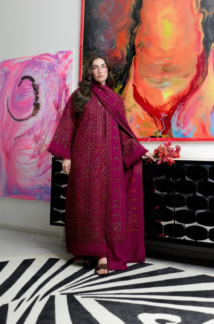Rp1272 ZAIB - Winter 3PC Dhanak Embroidered Suit