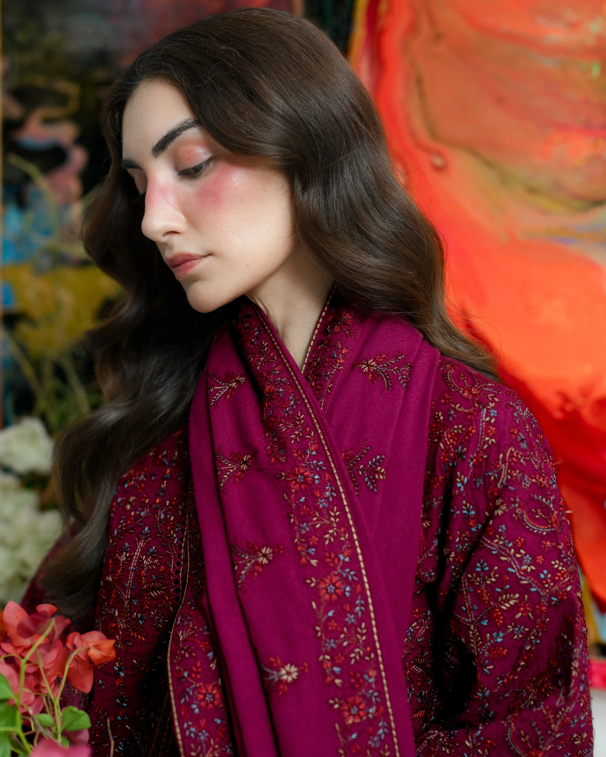 Rp1272 ZAIB - Winter 3PC Dhanak Embroidered Suit