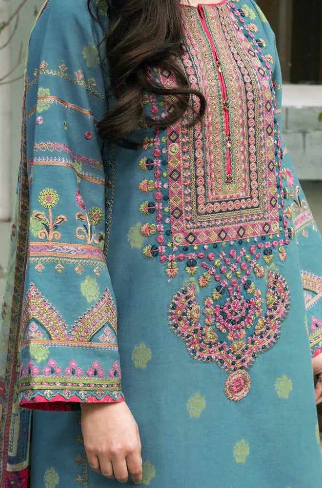 Rp1085- Zara Shahjahan - 3PC Lawn Embroidered Suit