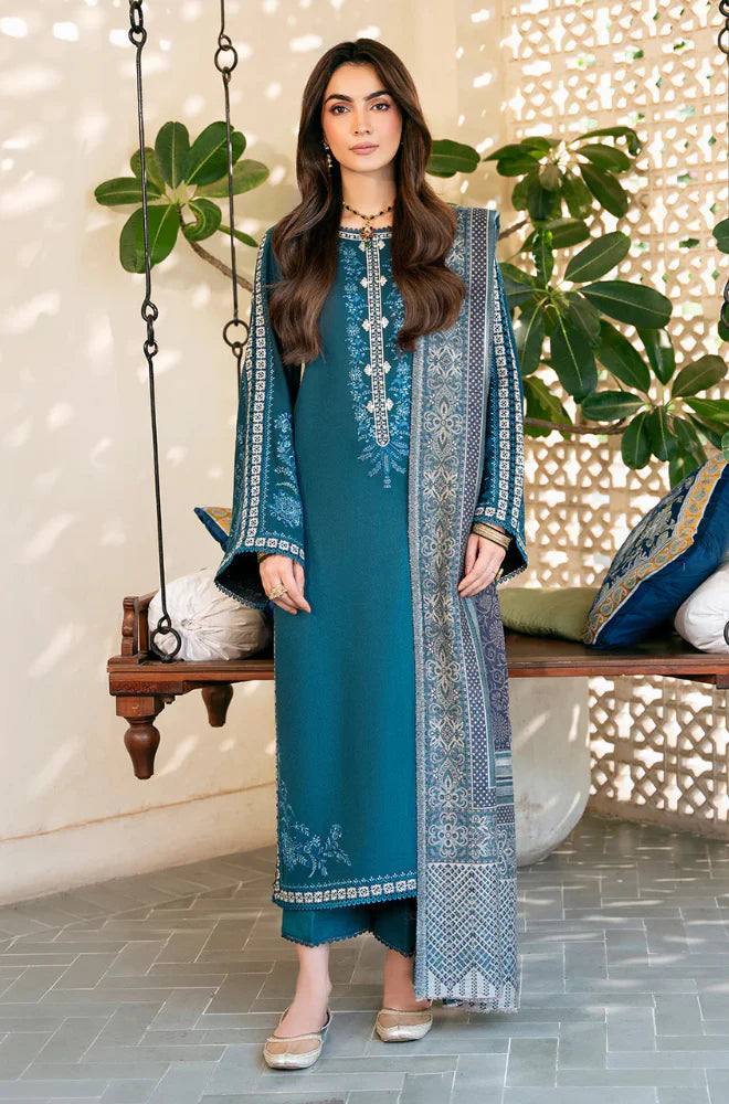 Rp33104 -izel - Winter 3PC Dhanak Embroidered Suit