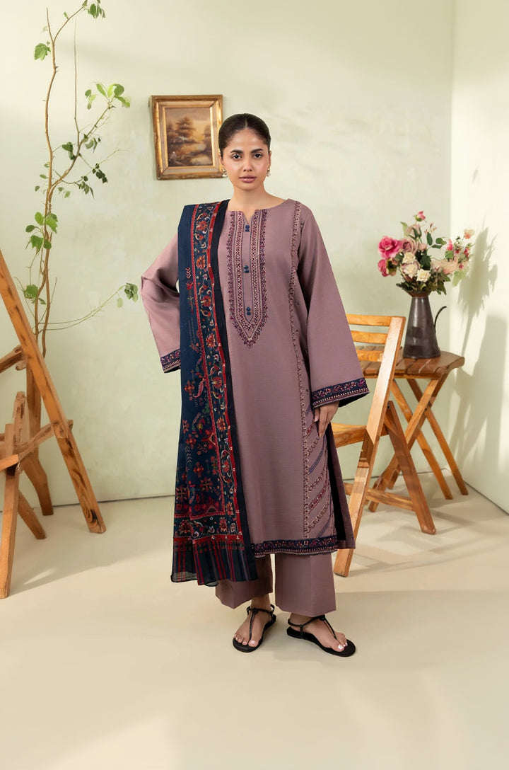 Rp33106-izel - Winter 3PC Dhanak Embroidered Suit