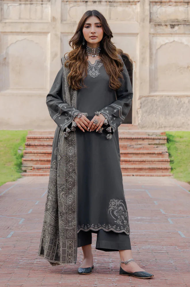 Rp33112-izel - Winter 3PC Dhanak Embroidered Suit
